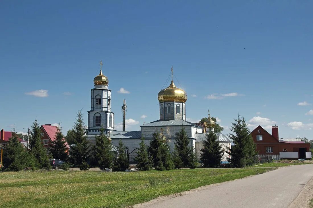 Поселок атяшево фото Никольский храм. Атяшево Taj mahal, Landmarks, Building