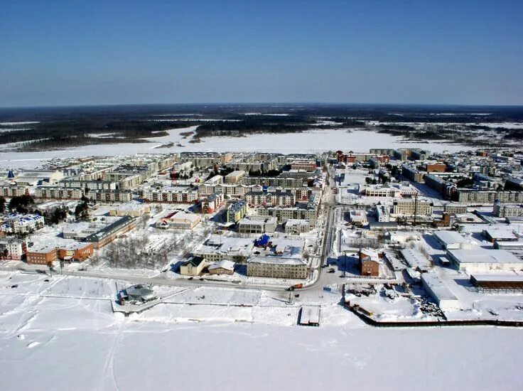 Поселок белоярский фото Белоярский в прошлые годы. Сфотографировано с вертолета зимой. Paris skyline, Sk