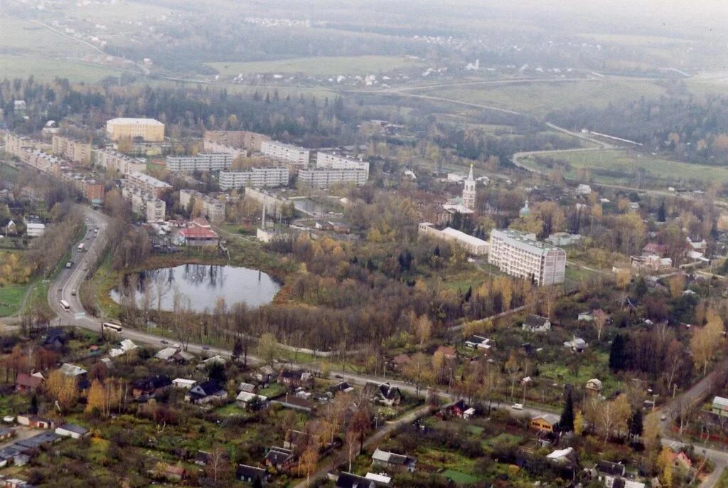 Поселок деденево фото Фото Вид сверху на Деденево в городе Деденево