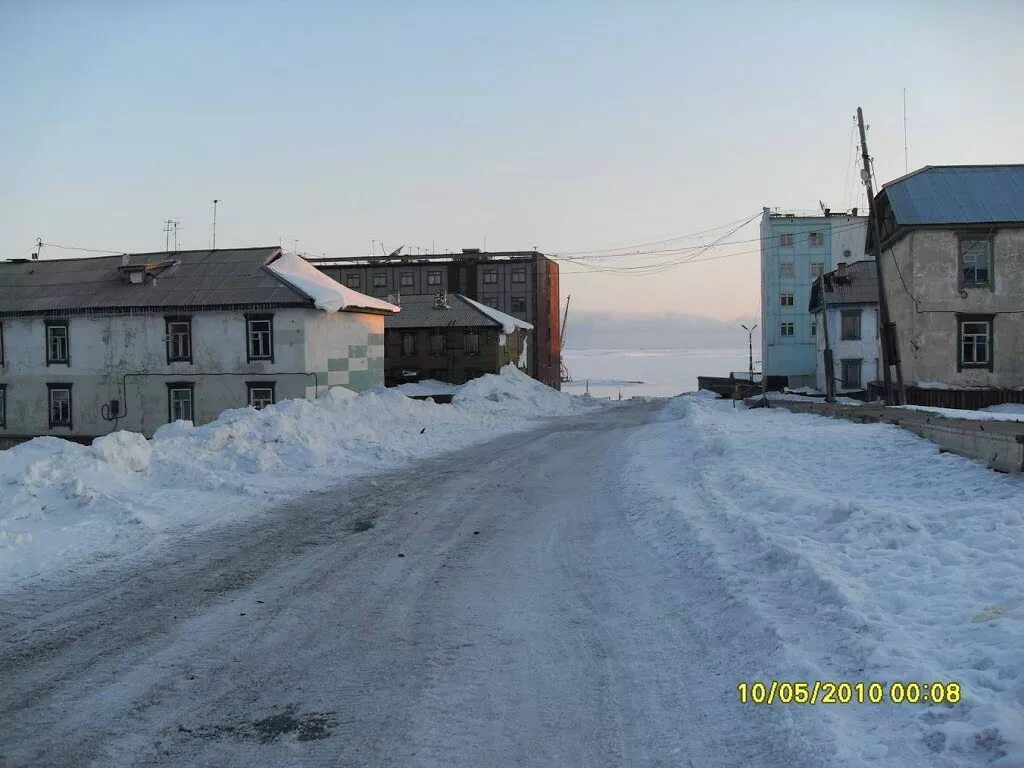 Поселок диксон фото Фото Полярный день. Полночь в городе Диксон