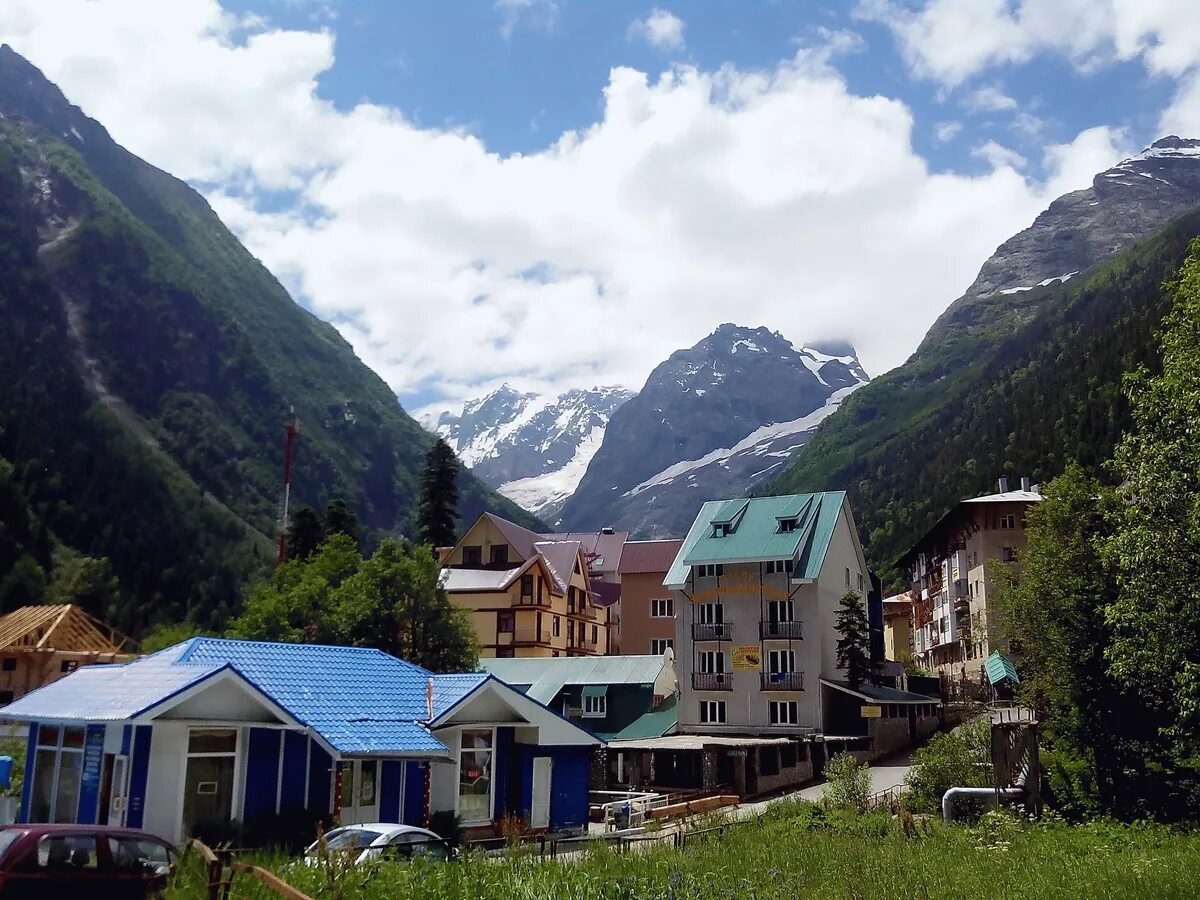 Поселок домбай фото Домбай - жемчужина Кавказа Далеко за горизонтом Дзен