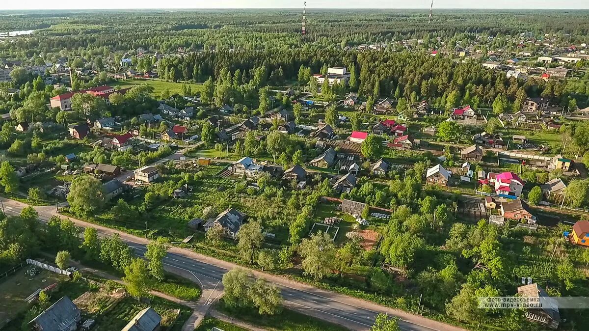 Поселок новгородское фото Вид на поселок Пролетарий - поселок Пролетарий, Новгородский район, Новгородская