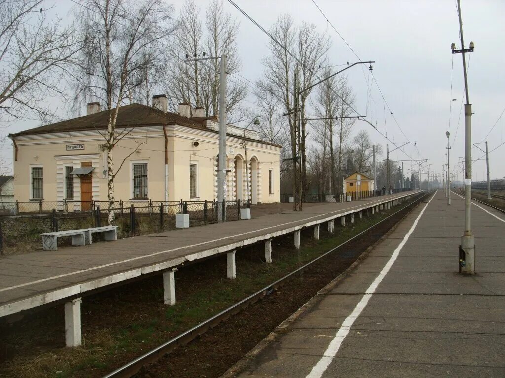 Поселок пудость фото Pudost Station, railroad station, Russia, Leningrad Region, Gatchinskiy District