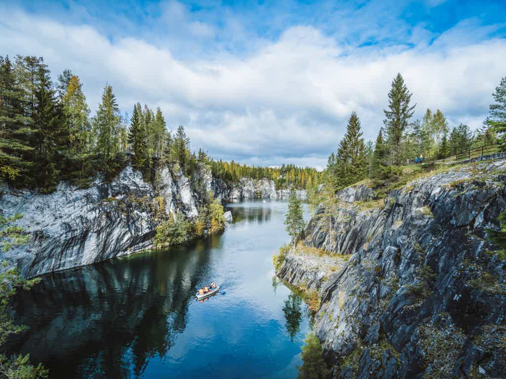 Поселок рускеала карелия фото Фототур в Карелию в мини-группе: Рускеала, оленья ферма и ретропоезд! - цена 7 5