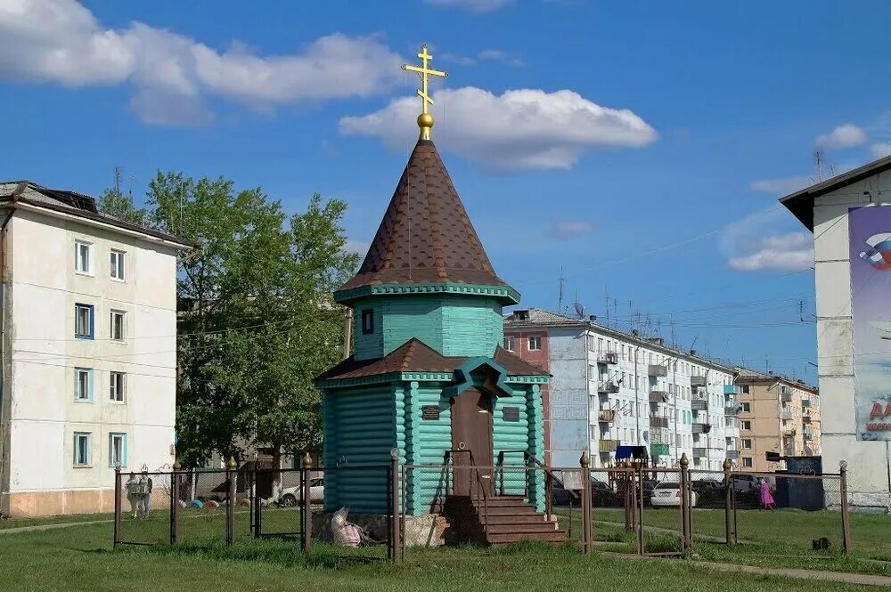 Поселок средний иркутская область фото Часовня Александра Невского, часовня, памятный крест, Иркутская область, Усольск