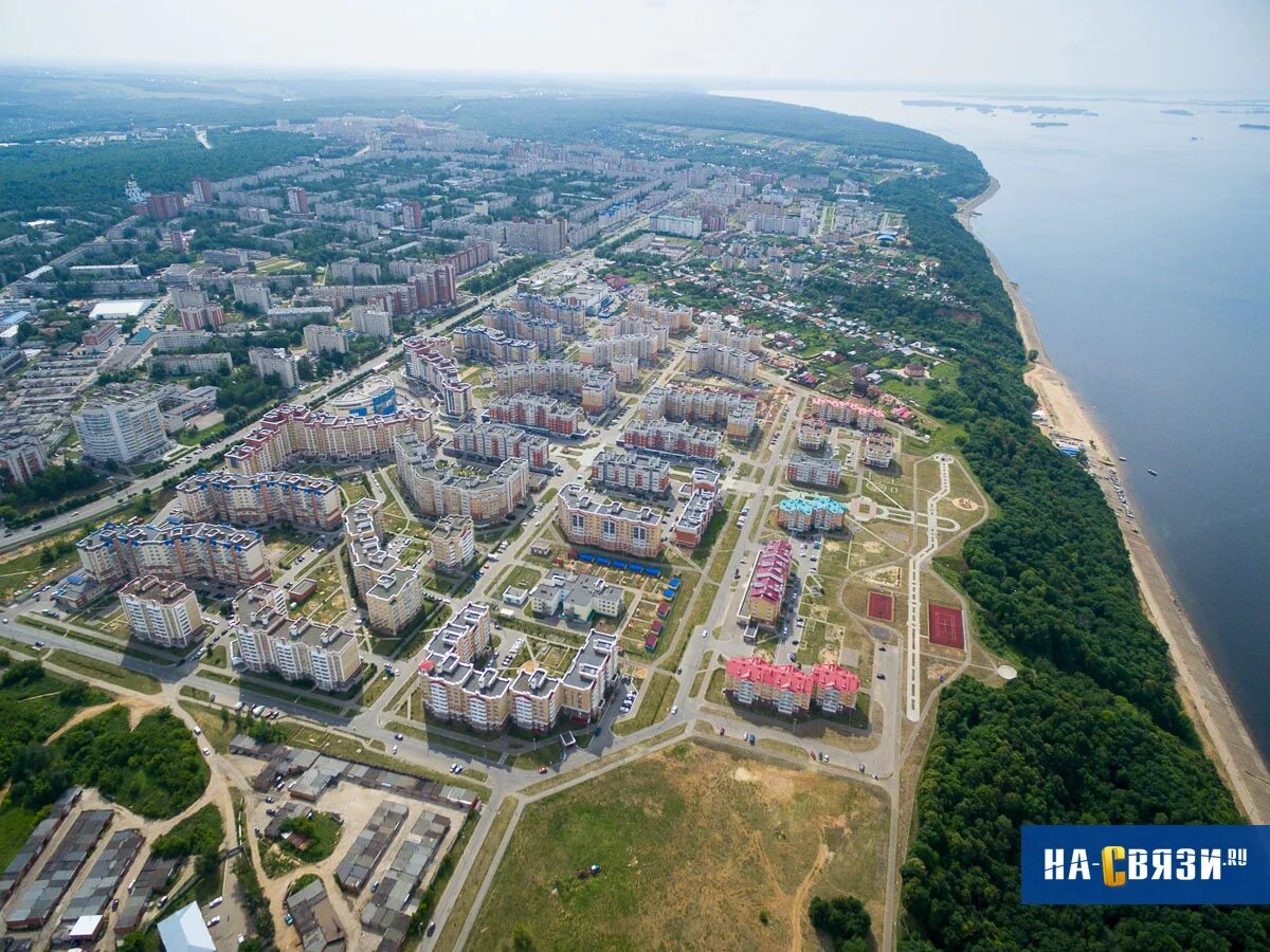 Поселок волжский фото Вид сверху на Волжский-3 и Северо-Западный район, 2015 год