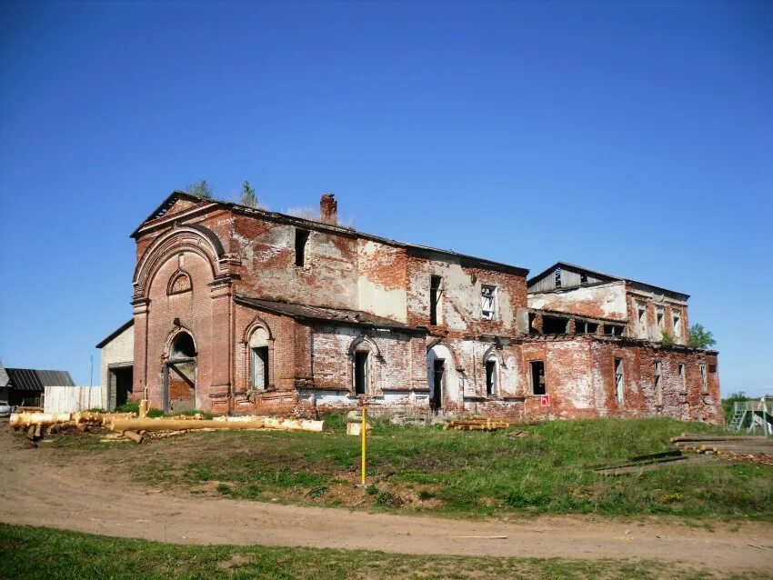 Поселок юг фото Собор Рождества Христова, Юг (Пермский район), фотография. фасады вид с юго-запа