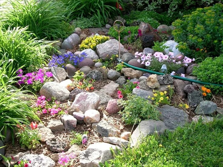 Пошаговая инструкция альпийской горки фото Beautiful Rock Garden Jardin de rocaille, Idées jardin, Jardins