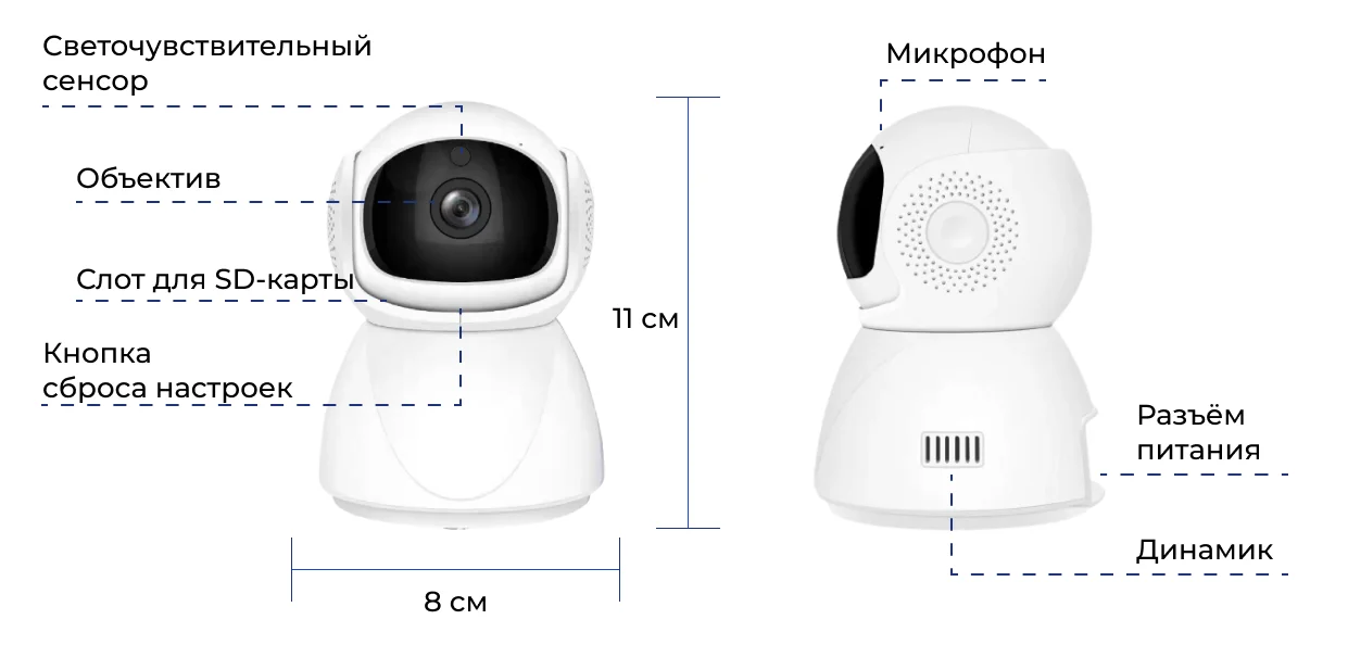 Пошаговая инструкция подключения камеры v380 Умная IP камера видеонаблюдения WI-FI, поворотная за 1728 ₽ купить в интернет-ма