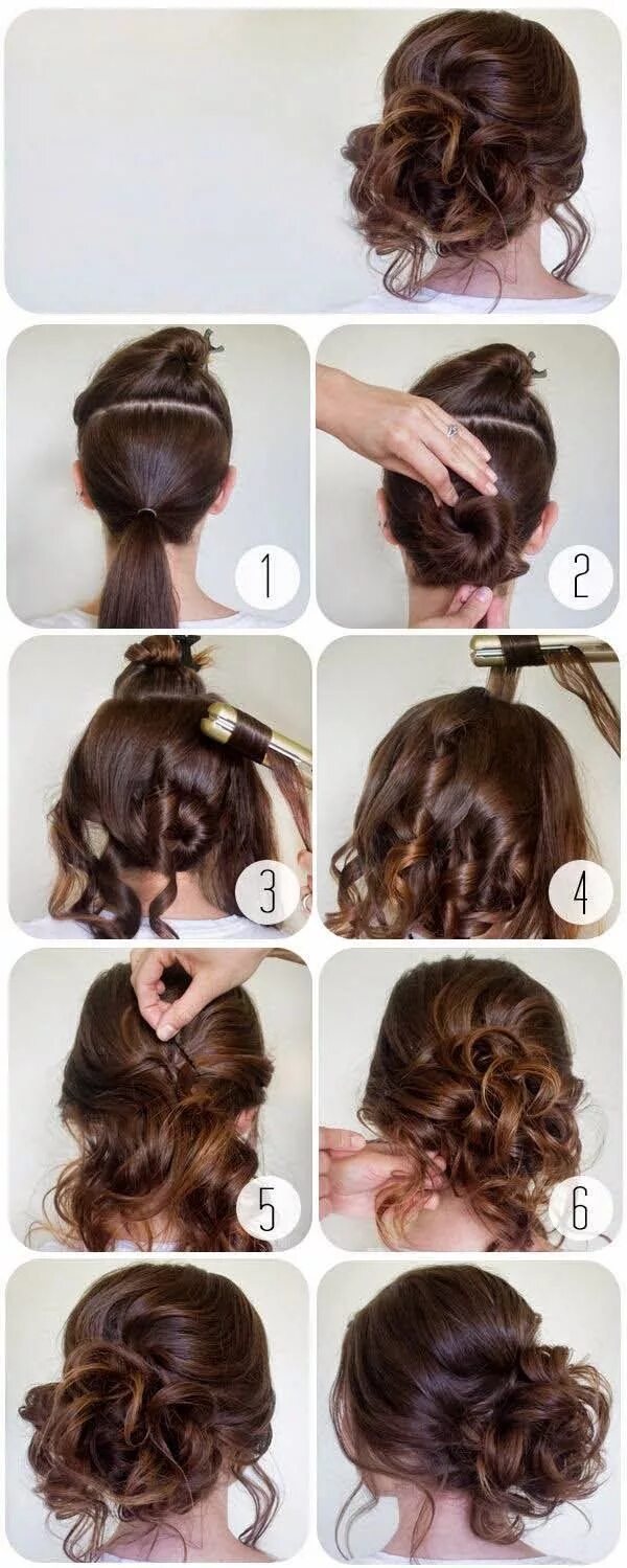 Пошаговая инструкция прически на средние 25 Step By Step Tutorial For Beautiful Hair Updos ❤ - Trend To Wear Diy hairstyl