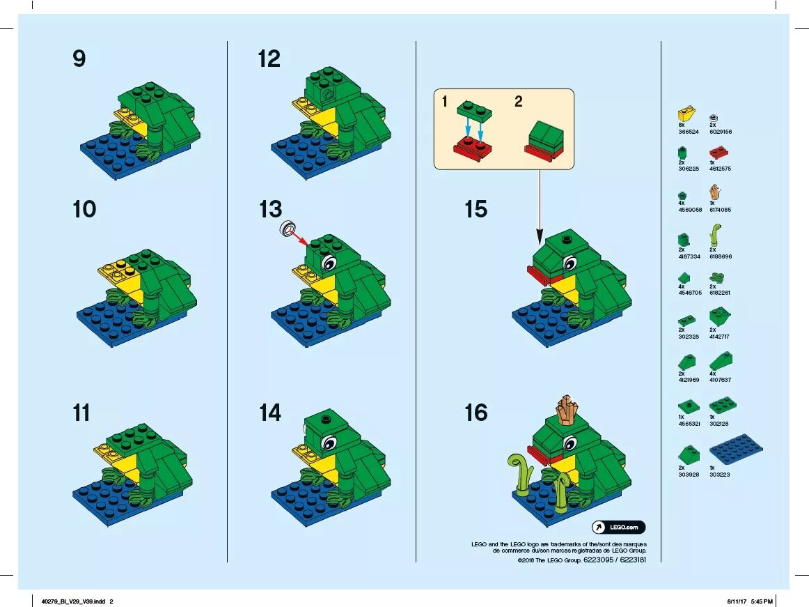 Пошаговая инструкция сборке лего April 2018 LEGO Monthly Model Build Instructions - Toys N Bricks