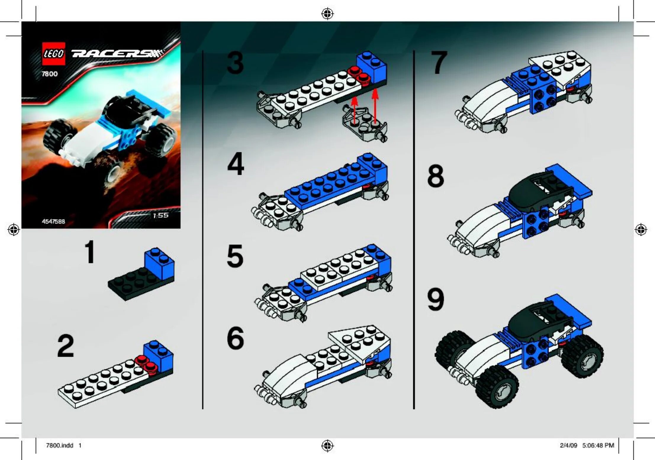 Пошаговая инструкция сборке лего LEGO 7800 Off Road Racer Building Instruction Manualzz