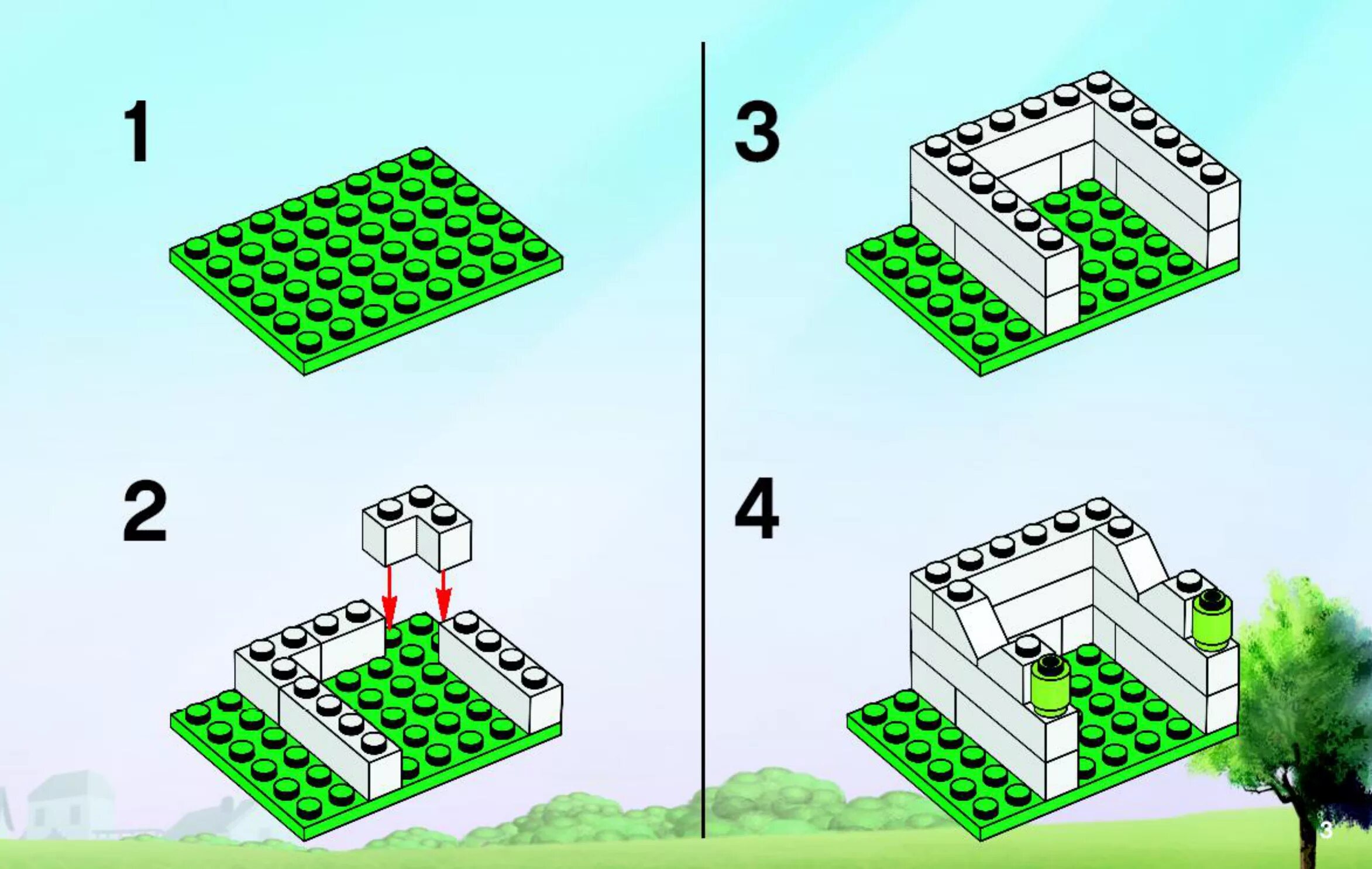 Пошаговая инструкция сборке лего Manual Lego Belville - Playful Puppy 7583 (page 3 of 12) (English, German, Dutch