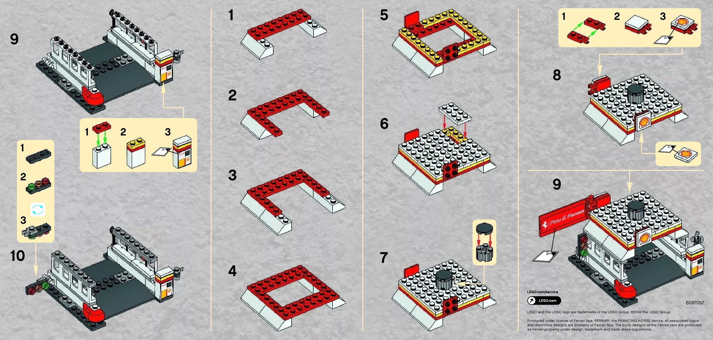 Пошаговая инструкция сборке лего Инстуркция Shell Station шаг 2