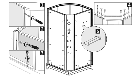 Пошаговая инструкция сборки душевой кабины фирмы тритон Пошаговая сборка душевой кабины: поддон, двери, стенки, крыша