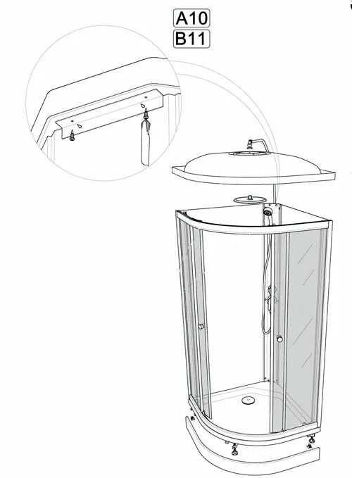 Пошаговая инструкция сборки душевой кабины фирмы тритон Сборка душевой тритон с низким поддоном
