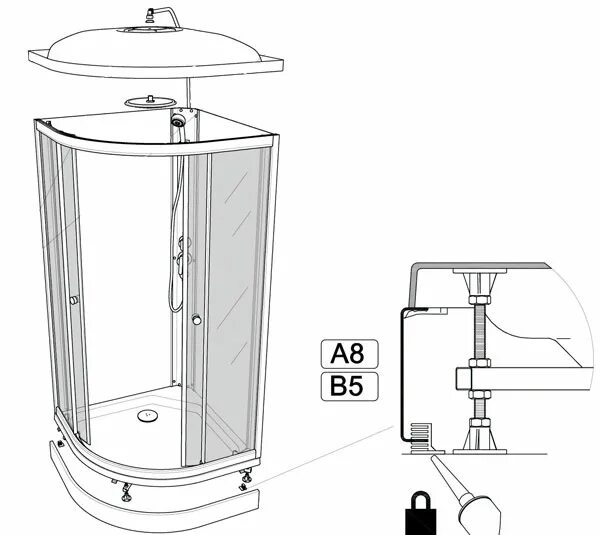 Пошаговая инструкция сборки душевой кабины фирмы тритон Сборка среднего поддона душевой кабины тритон