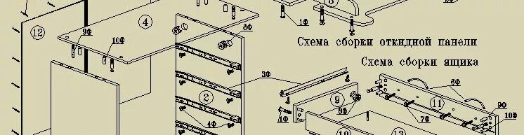 Пошаговая инструкция сборки комода Комод с выдвижными ящиками схема сборки: найдено 88 картинок