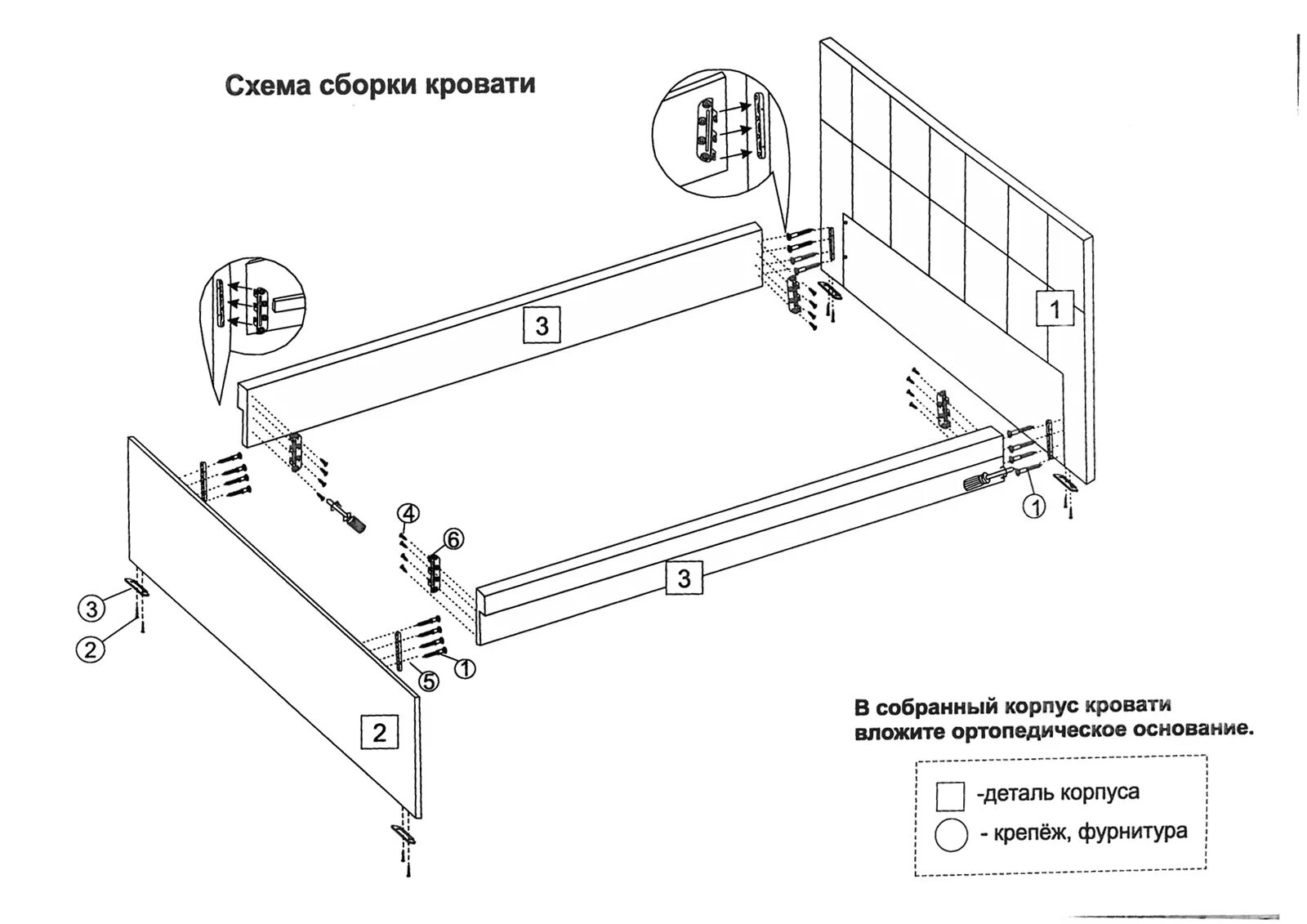 Пошаговая инструкция сборки кровати Инструкции по сборке кроватей