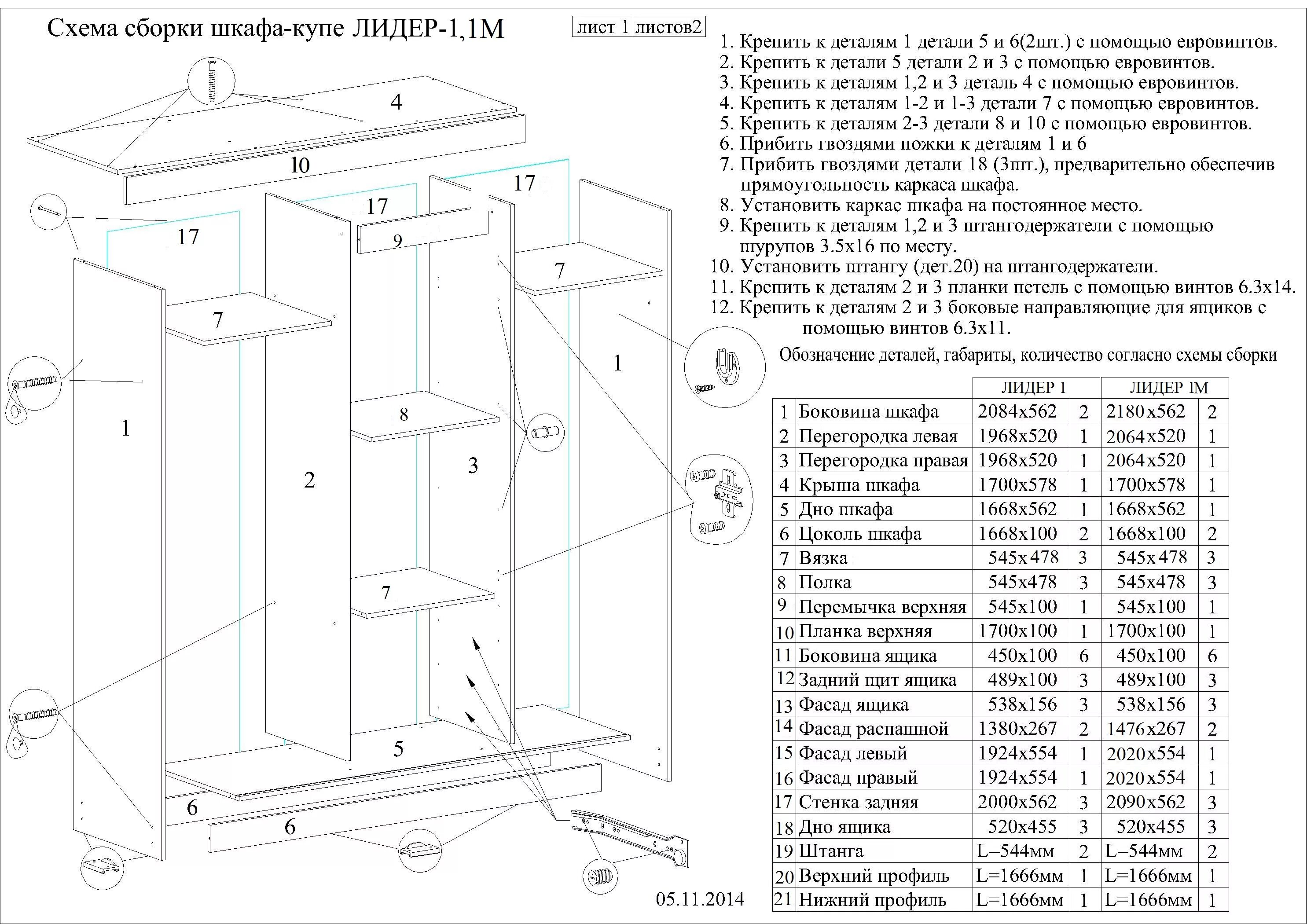 Пошаговая инструкция сборки шкафа Как собрать мебель шкафы фото - DelaDom.ru