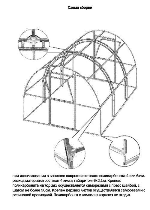 Пошаговая инструкция сборки теплицы Инструкция по сборке "Садовая-Люкс"