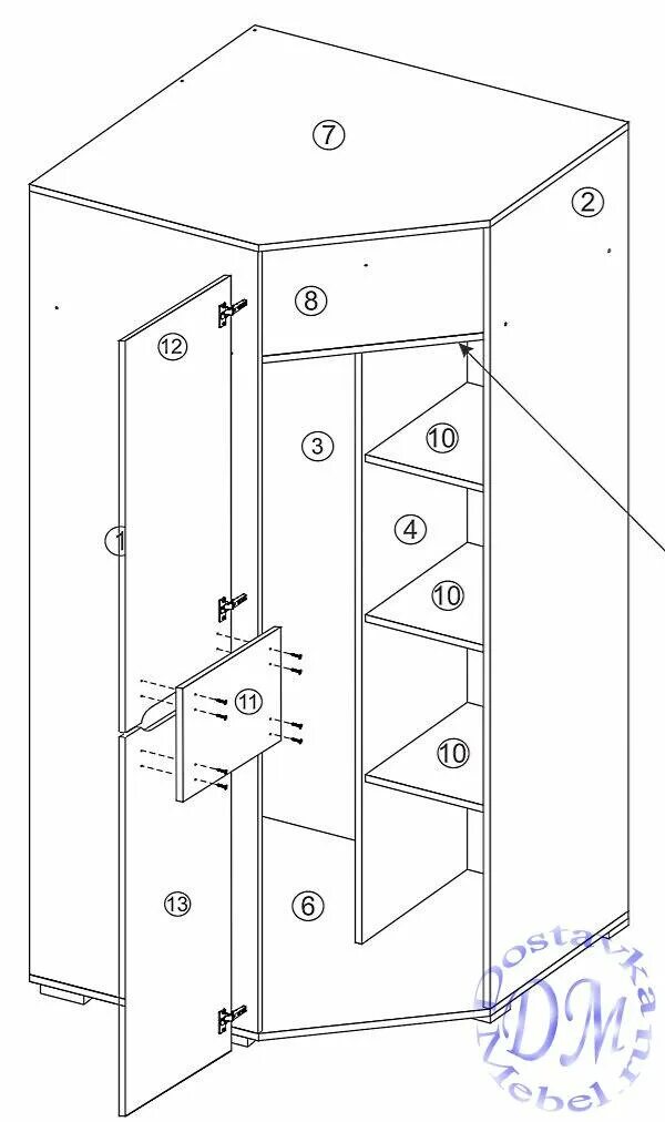 Пошаговая инструкция сборки углового шкафа Угловой Шкаф Вегас - купить по выгодной цене на Яндекс.Маркете