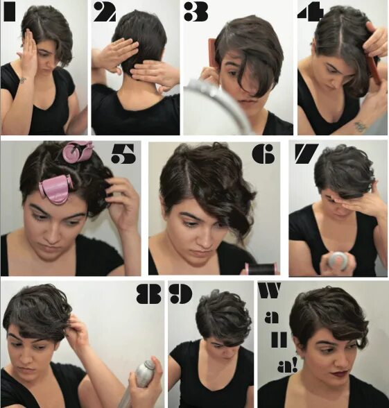 Пошаговая прическа на короткие волосы Nadia Aboulhosn & The Pixie Cut Show & Tell Short hair styles, Hair inspiration,