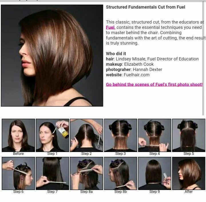 Пошаговая стрижка боб каре Estilismo Hair cutting techniques, Hair techniques, Bobs haircuts