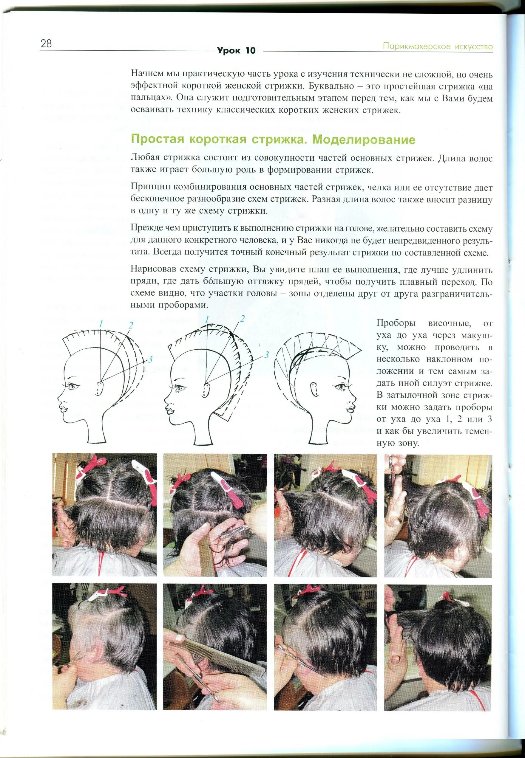 Пошаговая стрижка женских волос Картинки ОПИСАНИЕ КОРОТКОЙ ЖЕНСКОЙ СТРИЖКИ