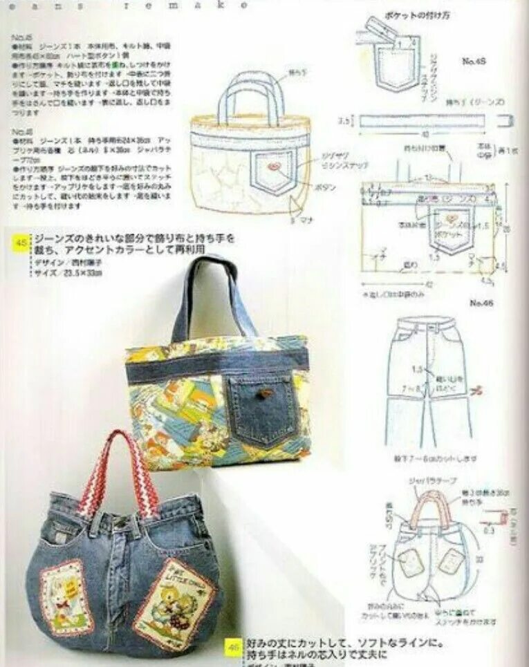 Пошаговая выкройка сумки из старых джинсов Pin by Gamze Dalkılıç on bag Recycled jeans bag, Fabric bags, Purses and bags