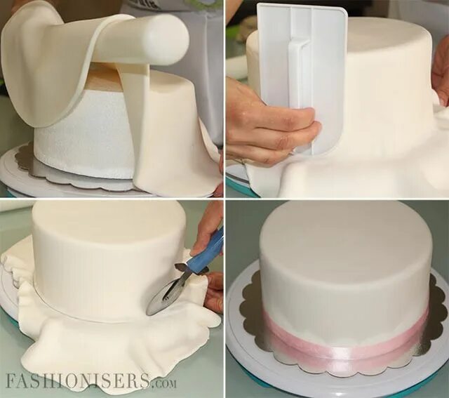 Пошагово фото делать торт Cake Decorating Tutorial With Fondant (Fashionisers.com - Tempted by the Passion