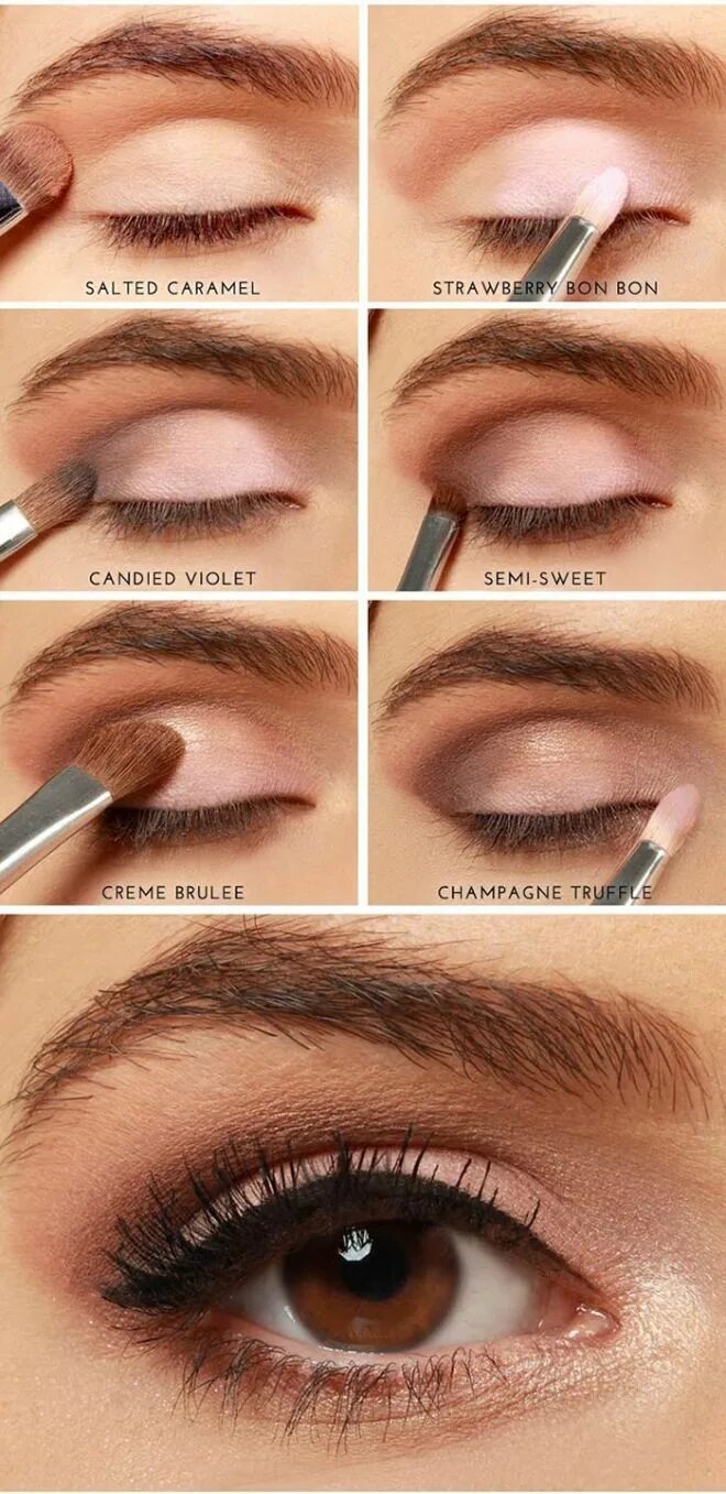 Пошагово как накрасить глаза тенями Возрастной макияж Makeup for brown eyes, Eye makeup, Natural eye makeup