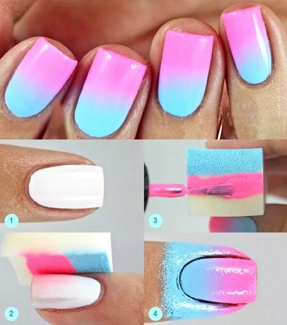 Пошагово как накрасить ногти гель Pin on Nail Art in 2024 Ombre nails tutorial video, Ombre nails, Diy acrylic nai