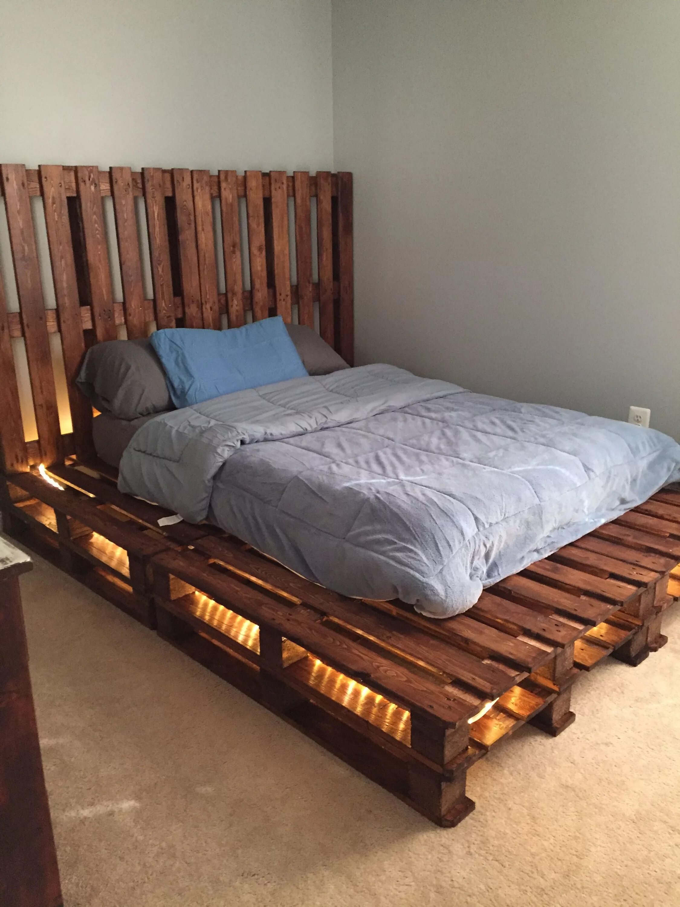 140x200 cm Pallet projects furniture, Pallet furniture designs, Diy pallet bed