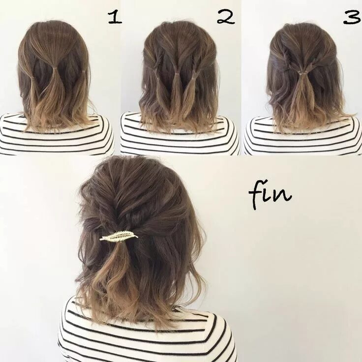 Пошагово легкие прически на короткие волосы Pin by Lisa Rink on Beauty at The Parlour Short hair updo, Hair styles, Long hai