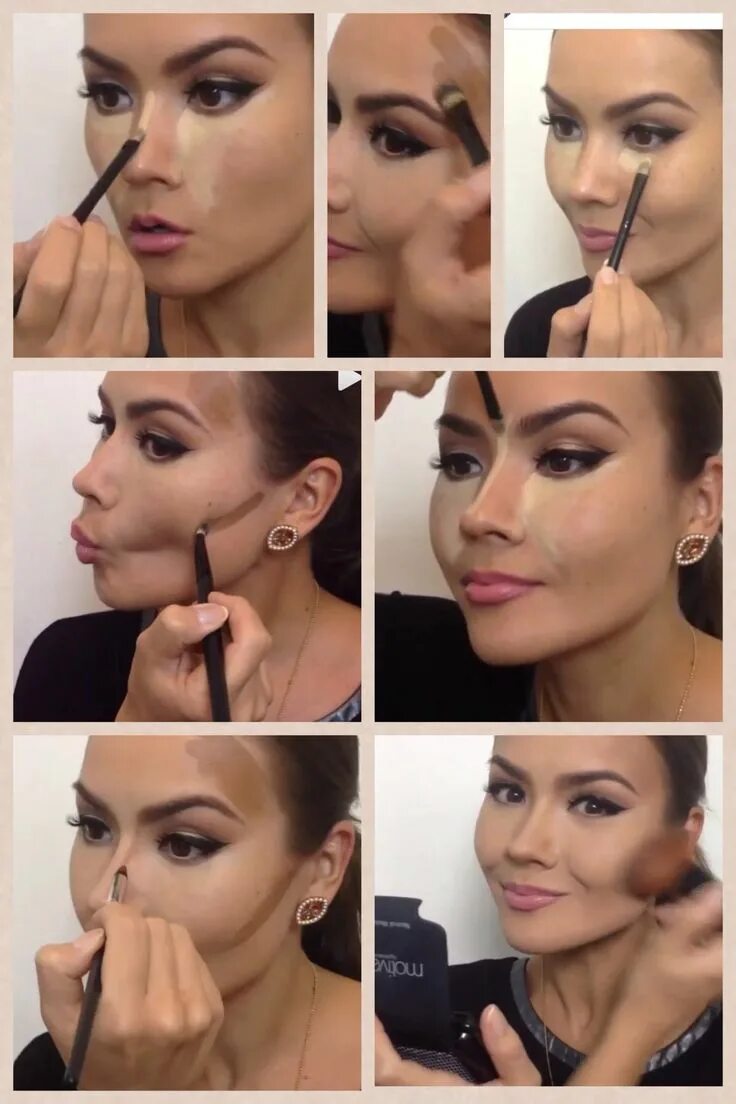 Пошагово нанесение макияжа на лицо фото Makeup Maquillaje de belleza, Tutorial maquillaje ojos, Maquillaje de ojos ahuma