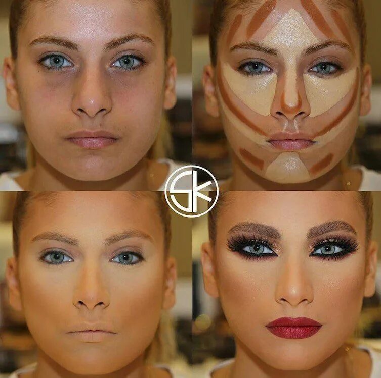 Пошагово нанесение макияжа на лицо фото 15 ejemplos de contouring que demuestran el poder del maquillaje Contour makeup,