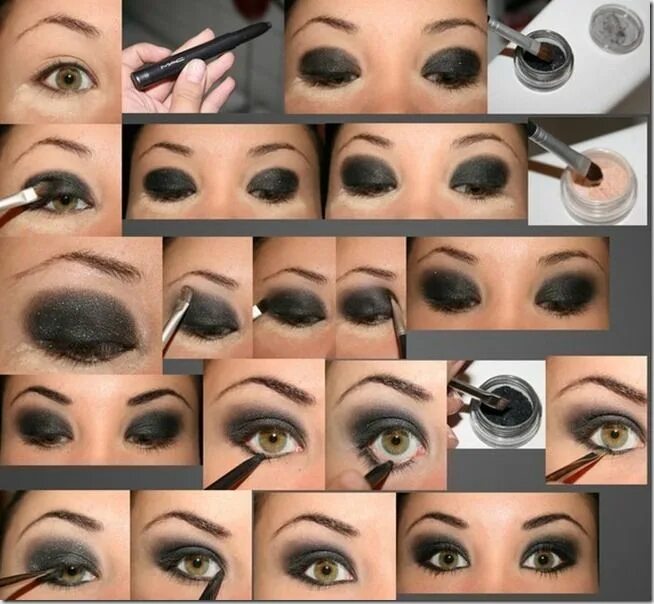 Пошагово нанести макияж в домашних условиях Machiaj smokey eyes. Tutoriale pas cu pas Beauty Revealed Arte y belleza, Bellez