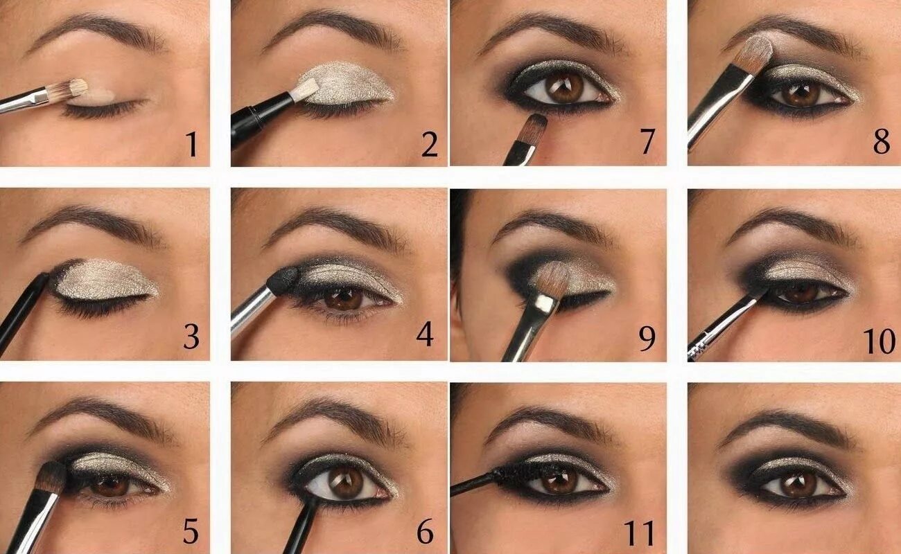 Пошагово нанести макияж в домашних условиях Smokey Eye Tutorial Smoky eye makeup, Smokey eye tutorial, Smokey eye makeup tut