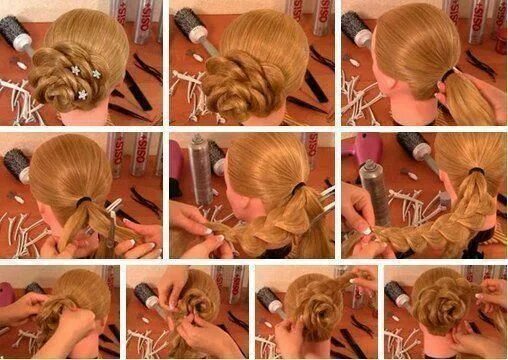 Пошагово прическа для девочки на праздник Pin en Frizura - Hair