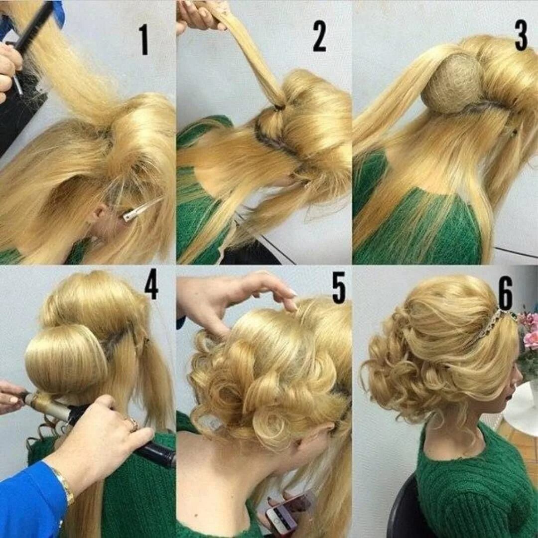 Пошагово прически на длинные волосы пучок Wedding / Bridal hairstyle Long hair styles, Model hair, Hair tutorial