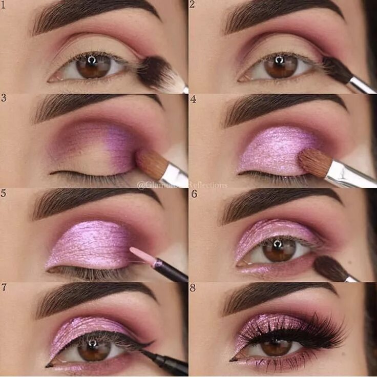 Пошагово сделать красивый макияж Pin on Eyeshadow Looks Eye makeup, Eyeshadow tutorial for beginners, Pink eye ma