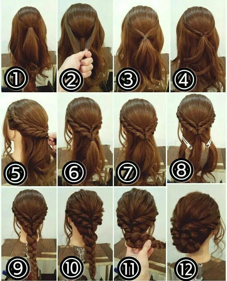 Пошагово сделать прическу фото 26 Hairstyles for Bridesmaids of All Hair Types Укладка длинных волос, Прически 