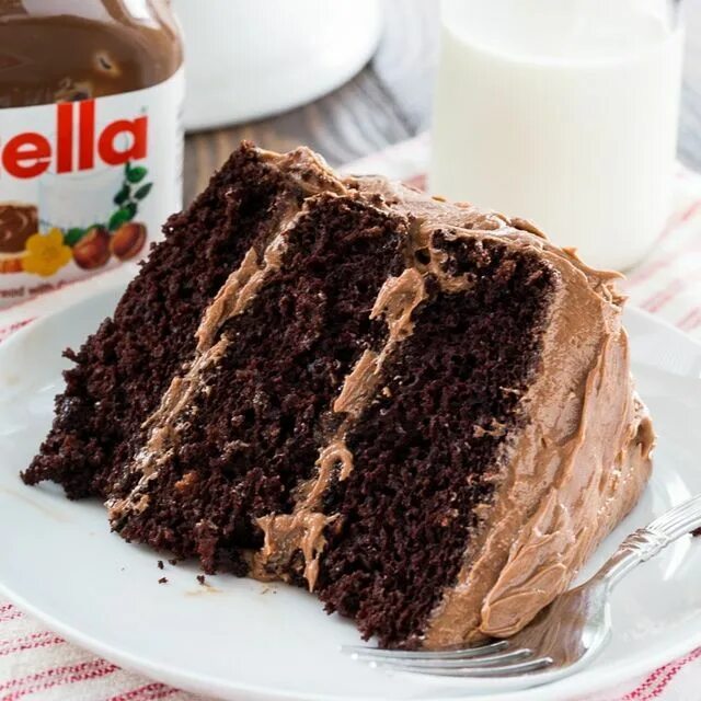 Пошагово торт нутелла фото Nutella Chocolate Cake Recipe Nutella chocolate cake, Chocolate nutella, Nutella