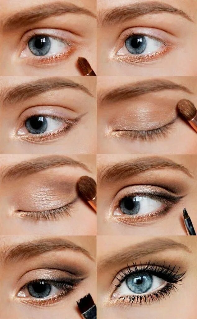 Пошаговое фото как правильно красить глаза Makeup How-To: Soft and Natural Eyeshadow - makeup trends - #eyeshadow #howto #M