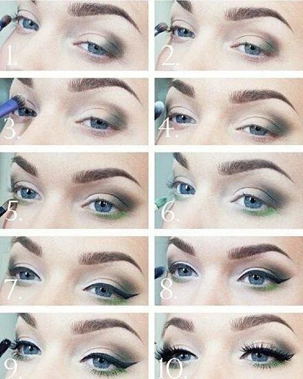 Пошаговое фото макияжа для голубых глаз APK Eye Makeup Tutorial untuk Muat Turun Android