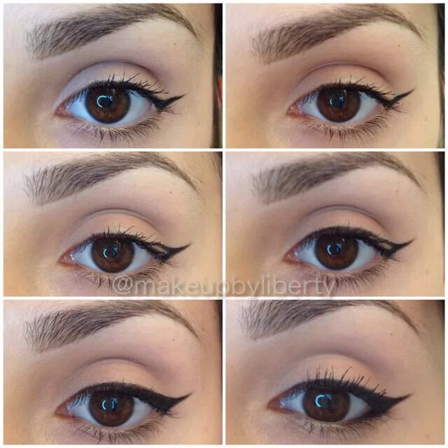 Пошаговое фото стрелок на глазах Pin by Liberty Weaver on Makeup By Liberty Winged eyeliner, Winged eyeliner tuto