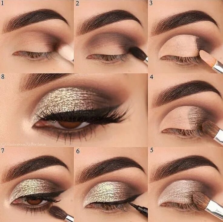 Пошаговое фото вечернего макияжа глаз 20 Step By Step Eye Makeup Tutorials With Pictures - The Glossychic Oogschaduw t