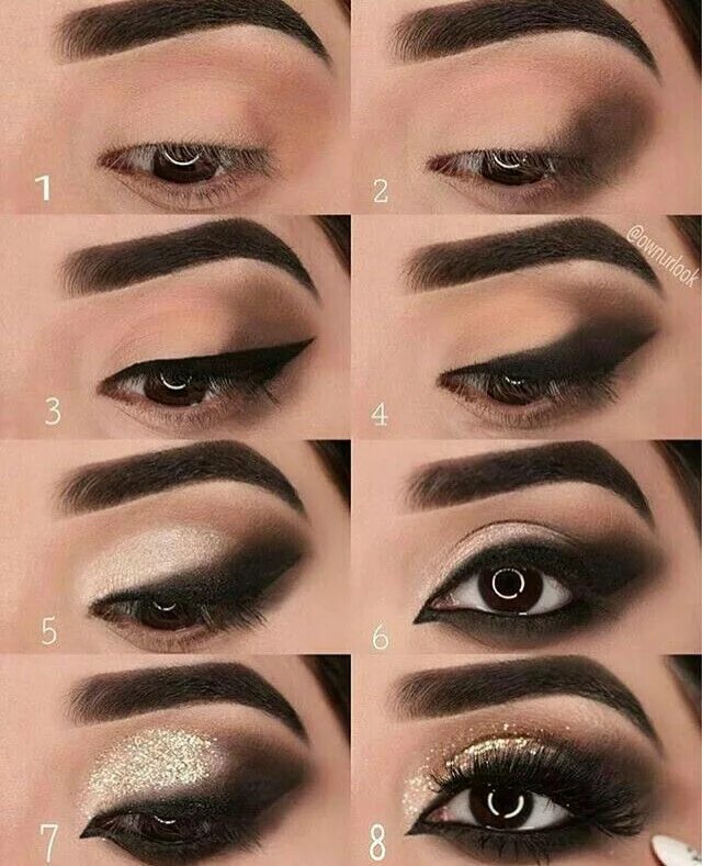 Пошаговое фото вечернего макияжа глаз Pinterest @IIIannaIII Artist tagged Eye makeup, Eye makeup tutorial, Eye makeup 