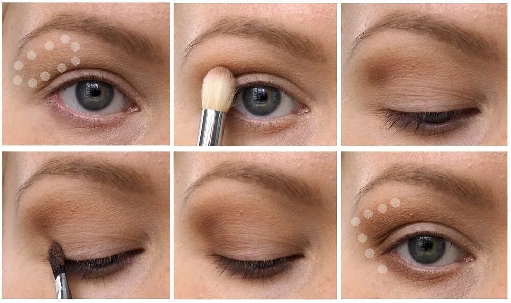 Пошаговое макияж для нависшего века начинающих Basic eyeshadow shape for deep set or hooded eyes. charlottaeve.com Deep set eye